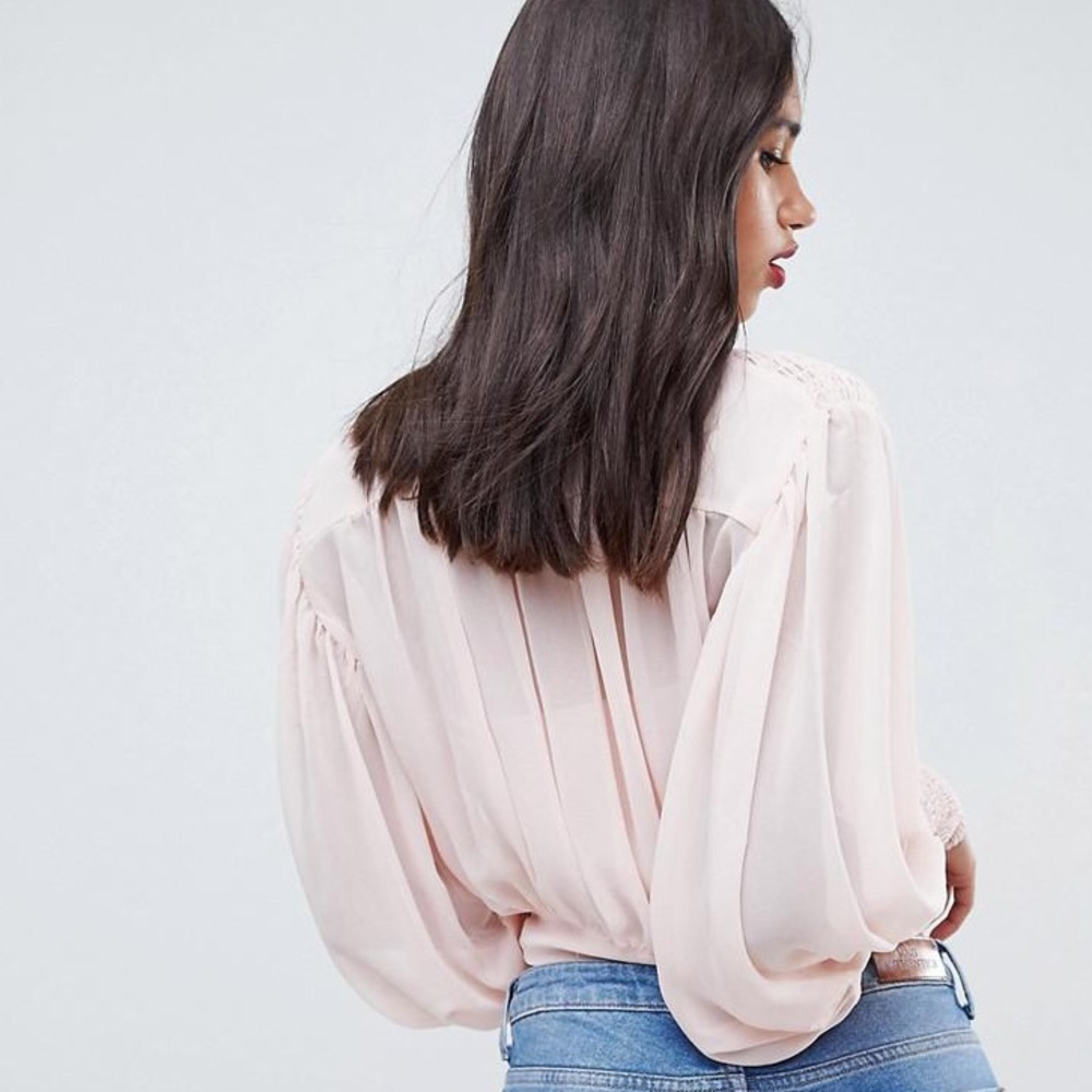 ASOS sheer batwing blouse - Picture 2 of 2